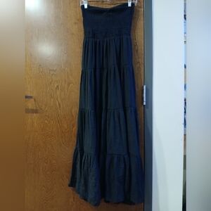 NWOT/ HYFVE black strapless tiered maxi dress